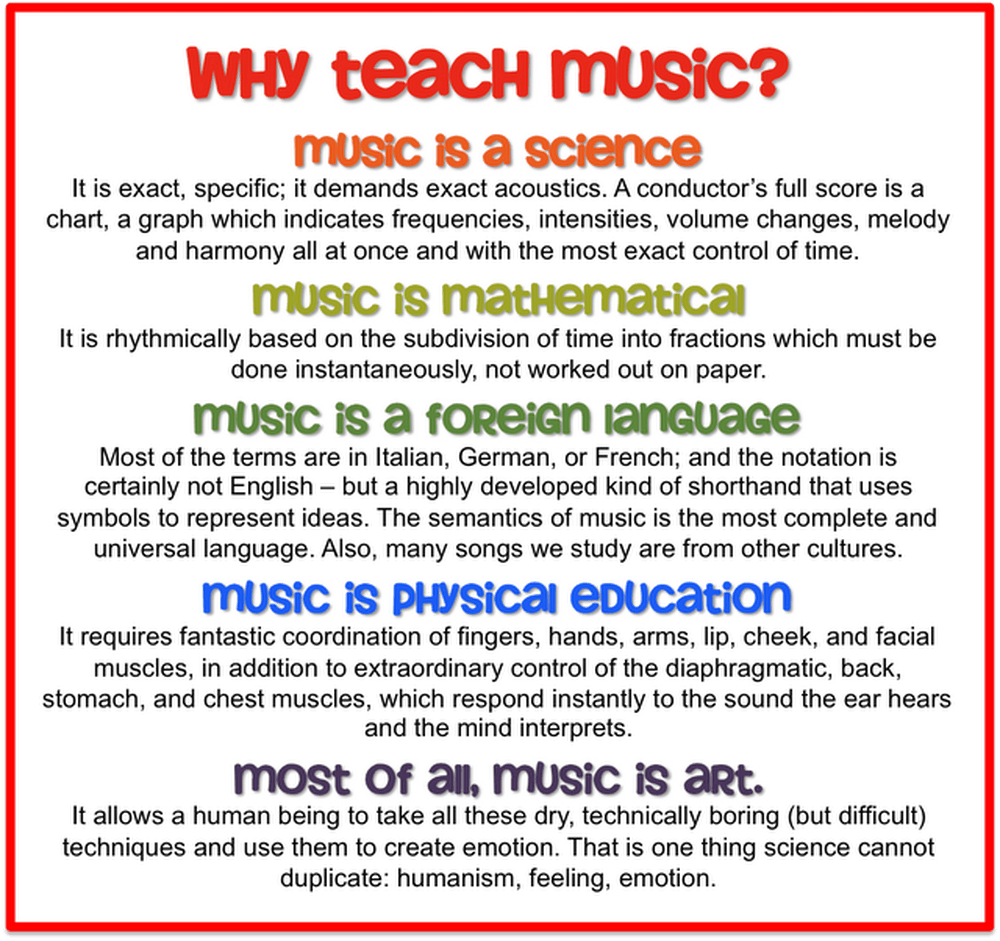 Why teach music